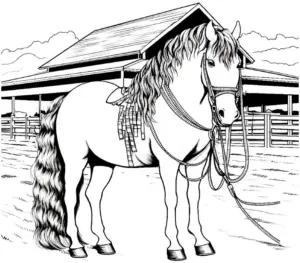 pferd-vor-reiterhof-mit-detaillierter-umgebung