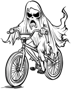 phantomgeist-auf-fahrrad-ausmalbild