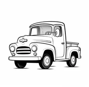 pick-up-lkw-ausmalbild-mit-nostalgischem-design