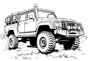 pickup-truck-auf-wiese-ausmalbild