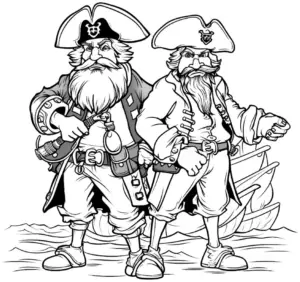 piraten-mit-schiff-hintergrund-ausmalbild