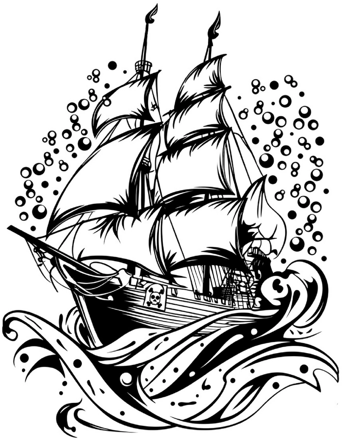 piratenschiff-auf-wellen-ausmalbild