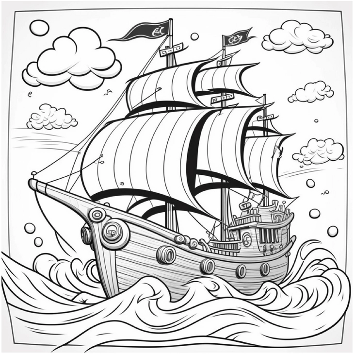piratenschiff-ausmalbild-segel-wellen-malen-aufgaben