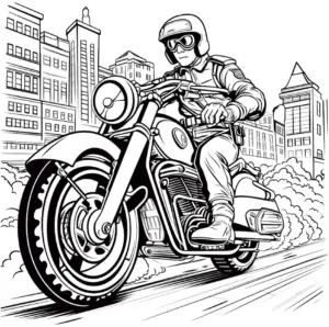 polizist-auf-motorrad-in-stadtlandschaft