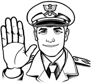 polizist-mit-handzeichen-ausmalbild
