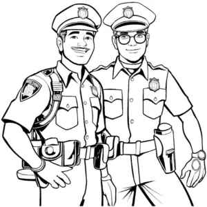 polizisten-ausmalbild-mit-uniformen-und-ausruestung