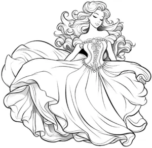 princessin-im-tanz-ausmalbild