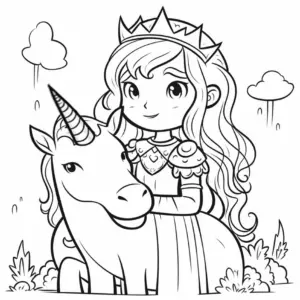 prinzessin-auf-einhorn-ausmalbild-mit-maerchenhaften-elementen