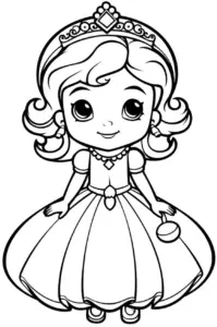 prinzessinnen-ausmalbilder-mit-krone-und-ball