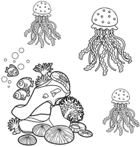 quallen-in-der-unterwasserwelt-ausmalbild