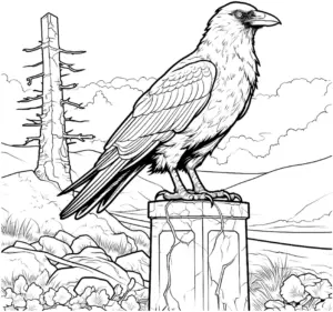 rabenvogel-ausmalbild-mit-natur-und-baeumen