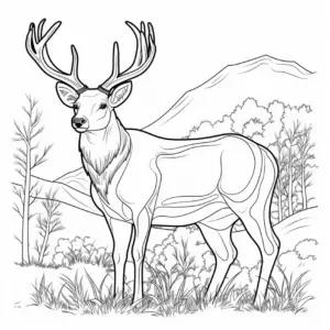 reh-in-der-natur-ausmalbild