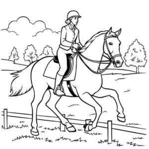 reiter-und-pferd-im-ausmalbild