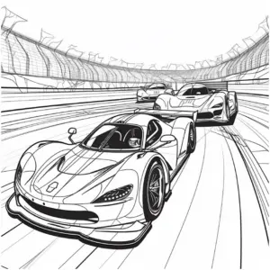 rennwagen-auf-der-rennstrecke-ausmalbild