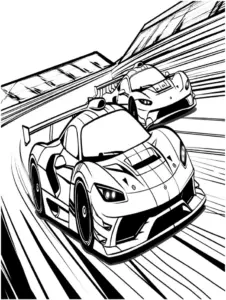 rennwagen-ausmalbild-auf-der-rennstrecke