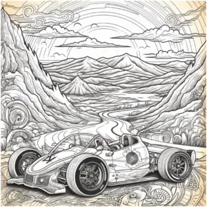 rennwagen-in-malerischer-landschaft-ausmalbild