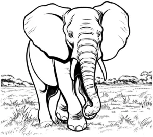 riesenelefant-in-der-natur-ausmalbild