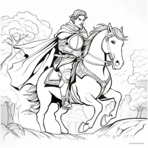 ritter-auf-pferd-ausmalbild