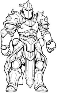 ritter-ausmalbild-mit-ruestung-und-schwert
