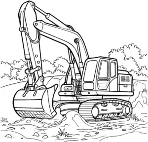 robuster-bagger-auf-baustelle-ausmalbild