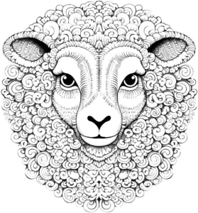 schaf-mit-lockiger-wolle-und-verzierungen