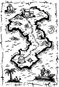 schatzkarte-mit-piratenschiff-und-festung