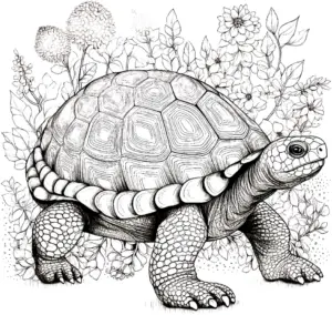 schildkroete-im-blumenfeld-ausmalbild