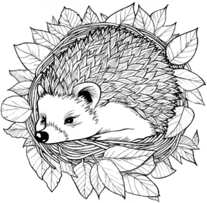 schlafender-igel-im-blaetterkranz