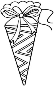 schultuete-ausmalbild-mit-bogen-und-geometrischen-mustern