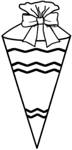 schultuete-ausmalbild-mit-schleife-und-muster