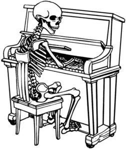 skelett-am-piano-ausmalbild