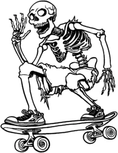 skelett-beim-skateboardfahren-ausmalbild