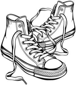 sneakers-ausmalbild-mit-schnuersenkel