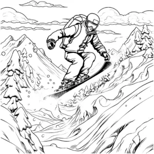 snowboarder-im-ausmalbild-ueber-schneebedeckte-berge