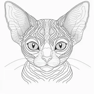 sphynx-katze-mit-feinen-mustern-ausmalbild