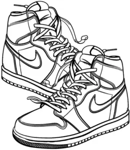 sportliche-schuhe-ausmalbild-mit-schnuersenkel