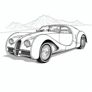 sportwagen-ausmalbild-mit-bergen-im-hintergrund