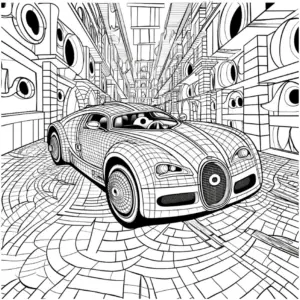 sportwagen-in-urbaner-umgebung-ausmalbild