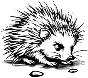 stacheliger-igel-mit-spitzen-stacheln-ausmalbild