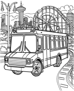 stadtbus-mit-riesenrad-und-wolkenkratzern