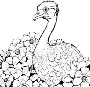 strauss-in-blumenfeld-ausmalbild