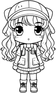 suesses-anime-maedchen-ausmalbild-mit-cap