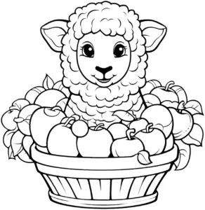 suesses-schaf-im-obstkorb