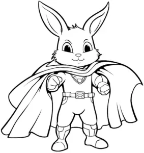 superhase-im-ausmalbild-mit-umhang-und-kostuem