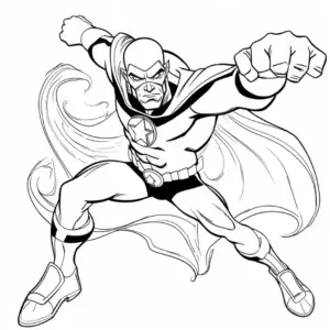 superheld-mit-erhobener-faust-im-ausmalbild