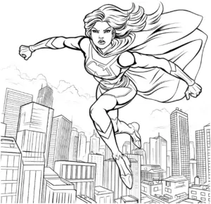 superhelden-ausmalbild-fliegende-figur-in-stadtlandschaft