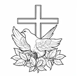 taube-vor-kreuz-mit-blaettern