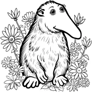 tier-mit-blumen-ausmalbild