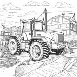 traktor-auf-baustelle-mit-umgebung-ausmalbild