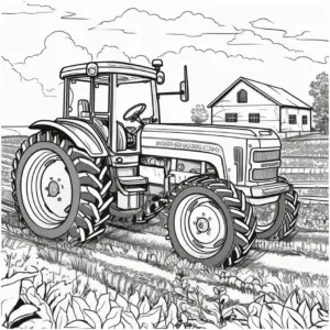 traktor-auf-einem-bauernhof-ausmalbild